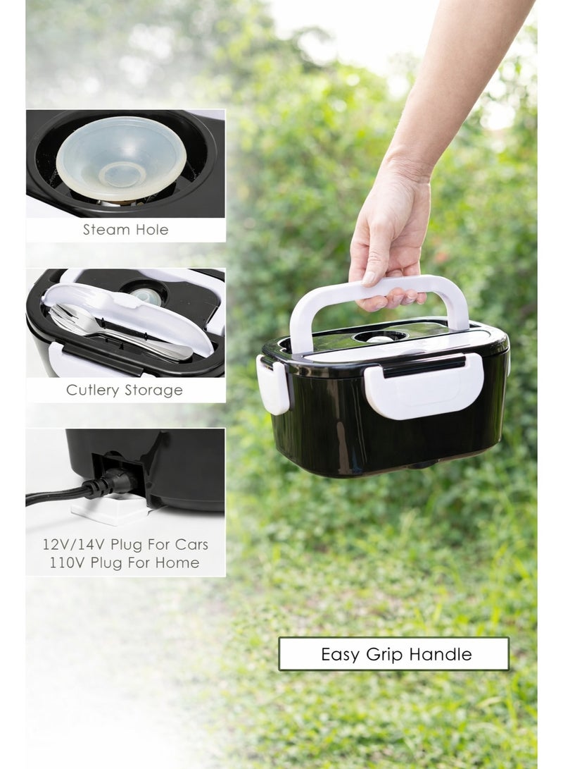 Electric Lunch Box Food Heater - Leakproof Portable Food Warmer heated lunch box for adults for Car/Home/Truck with 1.5L Removable Stainless Steel Container - Image 3